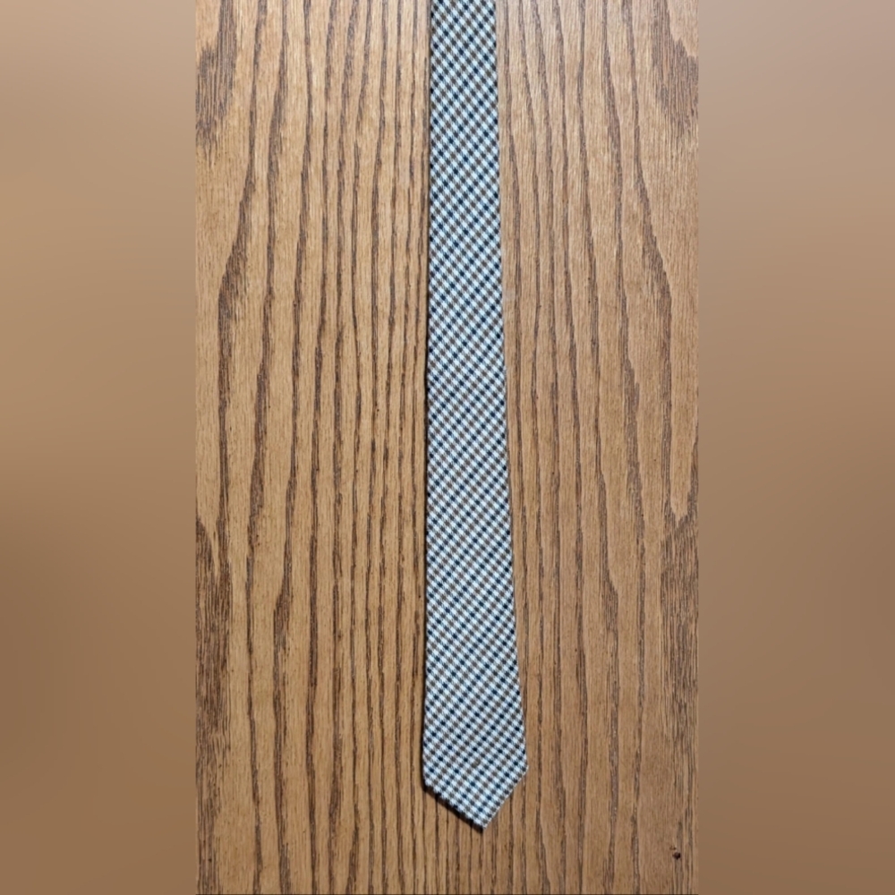 ASOS men's Black And Brown Houndstooth Skinny Tie